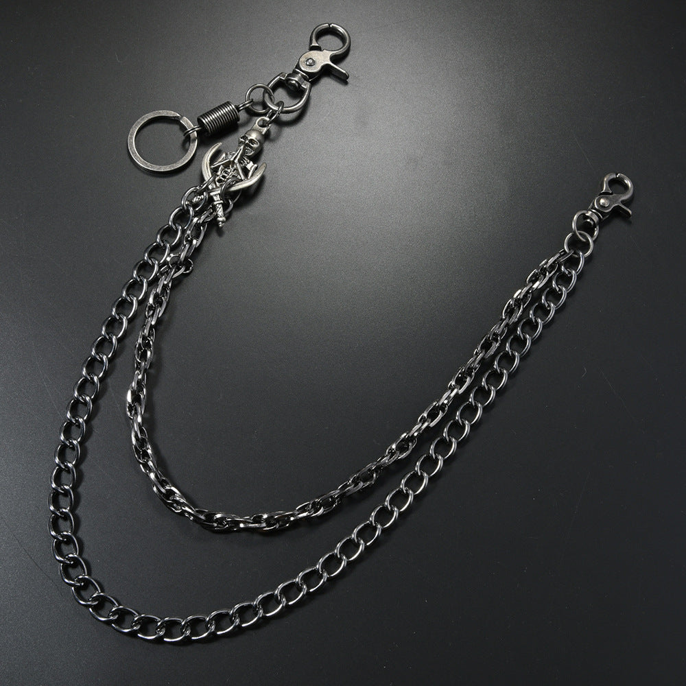 Skull Pendant Multi-layered Pants Chain
