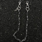 Double-chain skull beaded trouser chain