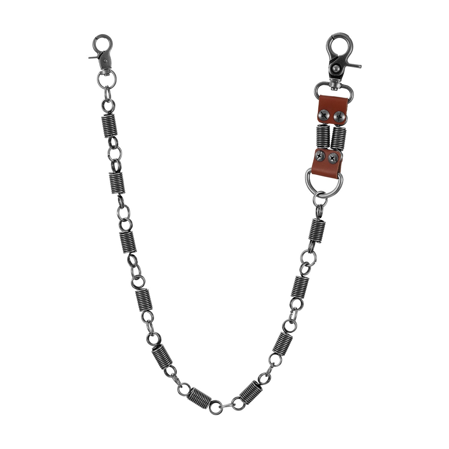 Single layer spring first layer cowhide pants chain