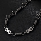 Dark spring trendy trouser chain