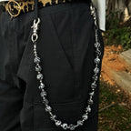 Flower silicone pants square scarf personalized pants chain