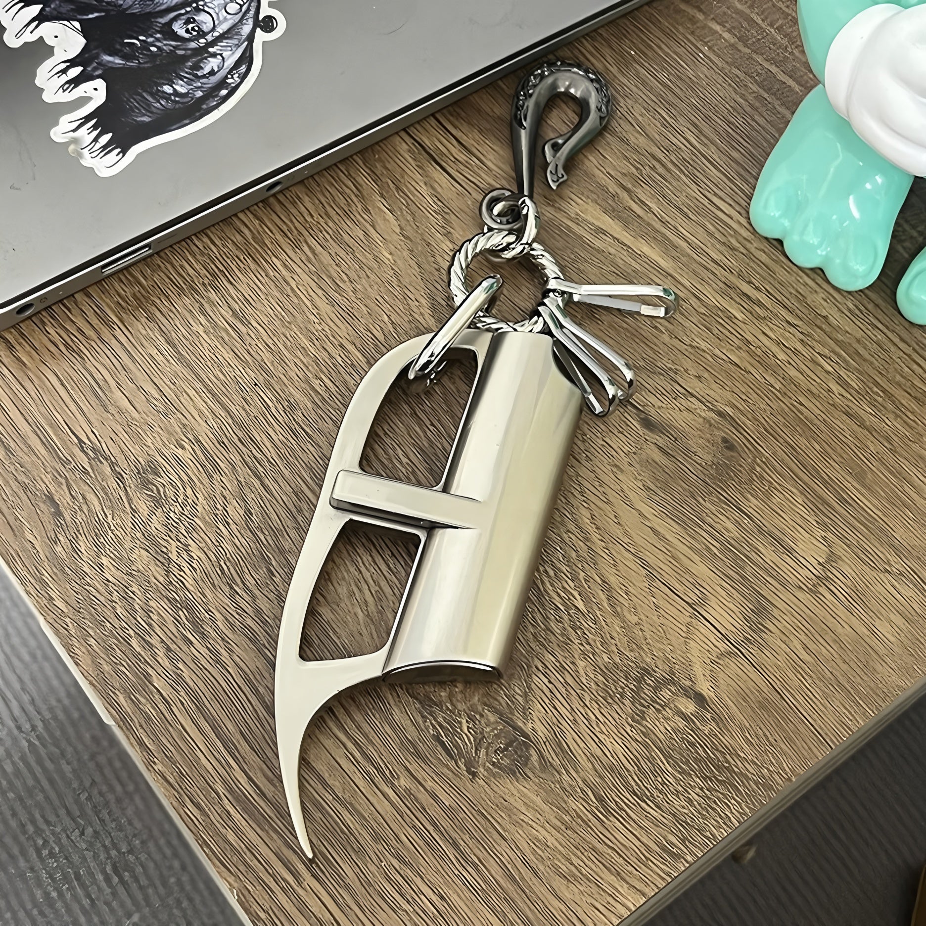 Antique silver high-end keychain trouser chain