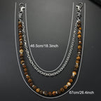 Fashionable Tiger Eye Bead Pants Chain