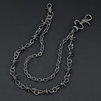 American style double-layer black trouser chain