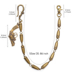 Personalized bullet design trouser chain