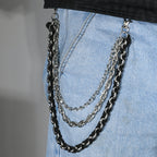 Fashionable and versatile woven multi-layered trouser chain