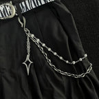 Simple Hip-Hop Double Pearl Shell Jeans Chain