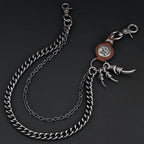 Cowhide Eagle Melon Thick Double-Layer Pants Chain