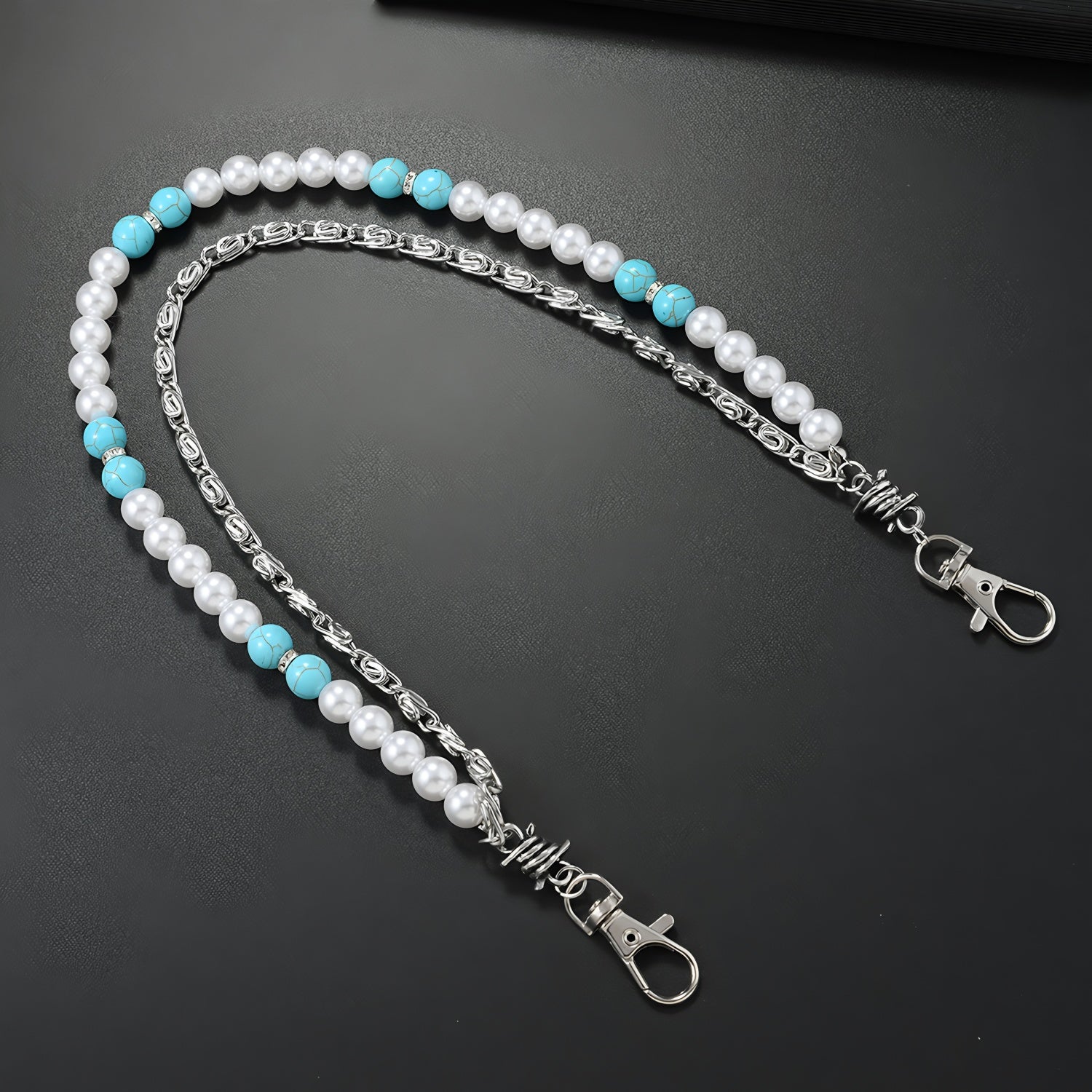 Original Fashion Turquoise Bead Pants Chain