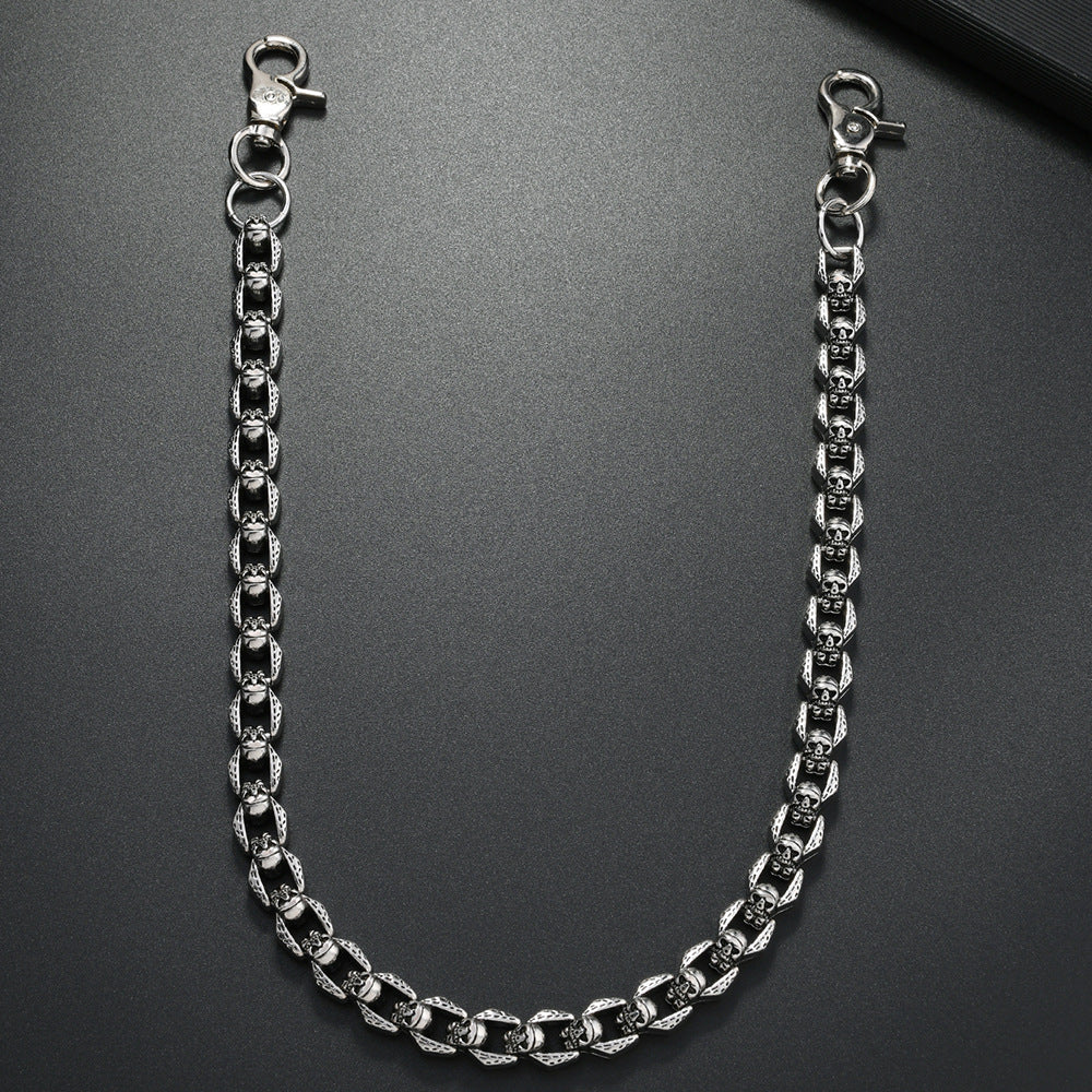 Single chain metal skull trouser chain