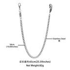 Single layer fishtail buckle trouser chain
