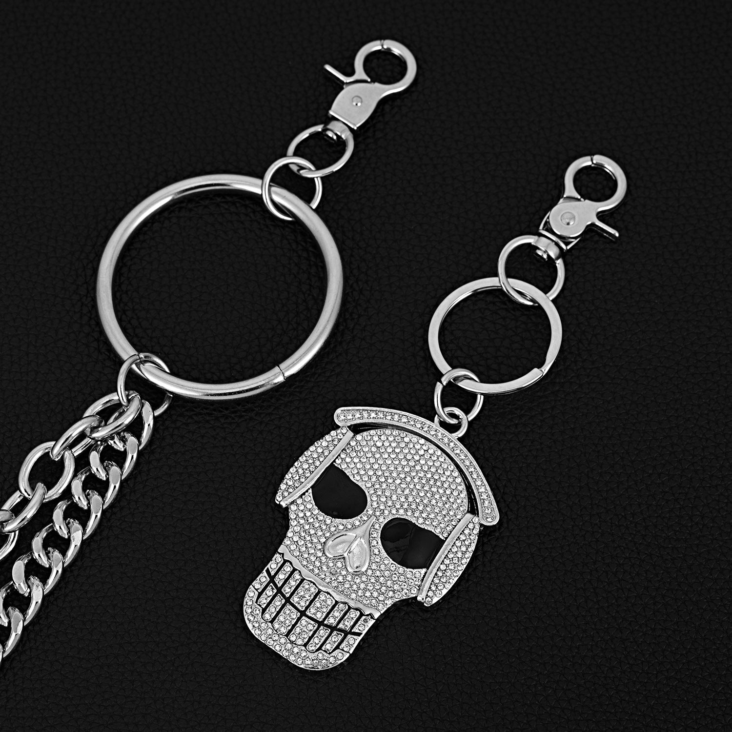 Heavy texture double punk trouser chain