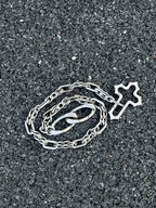 Cross stitching waist chain