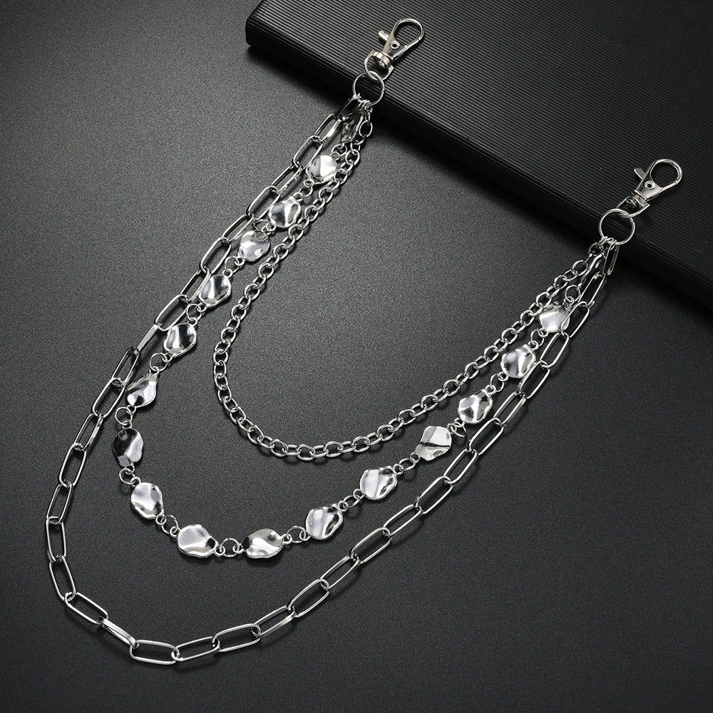 Simple multi-layer metal trouser chain