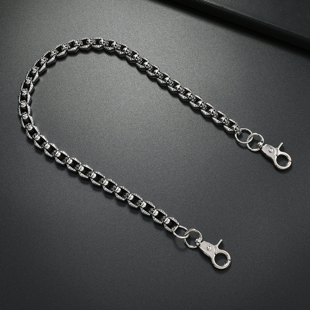 Single chain metal skull trouser chain