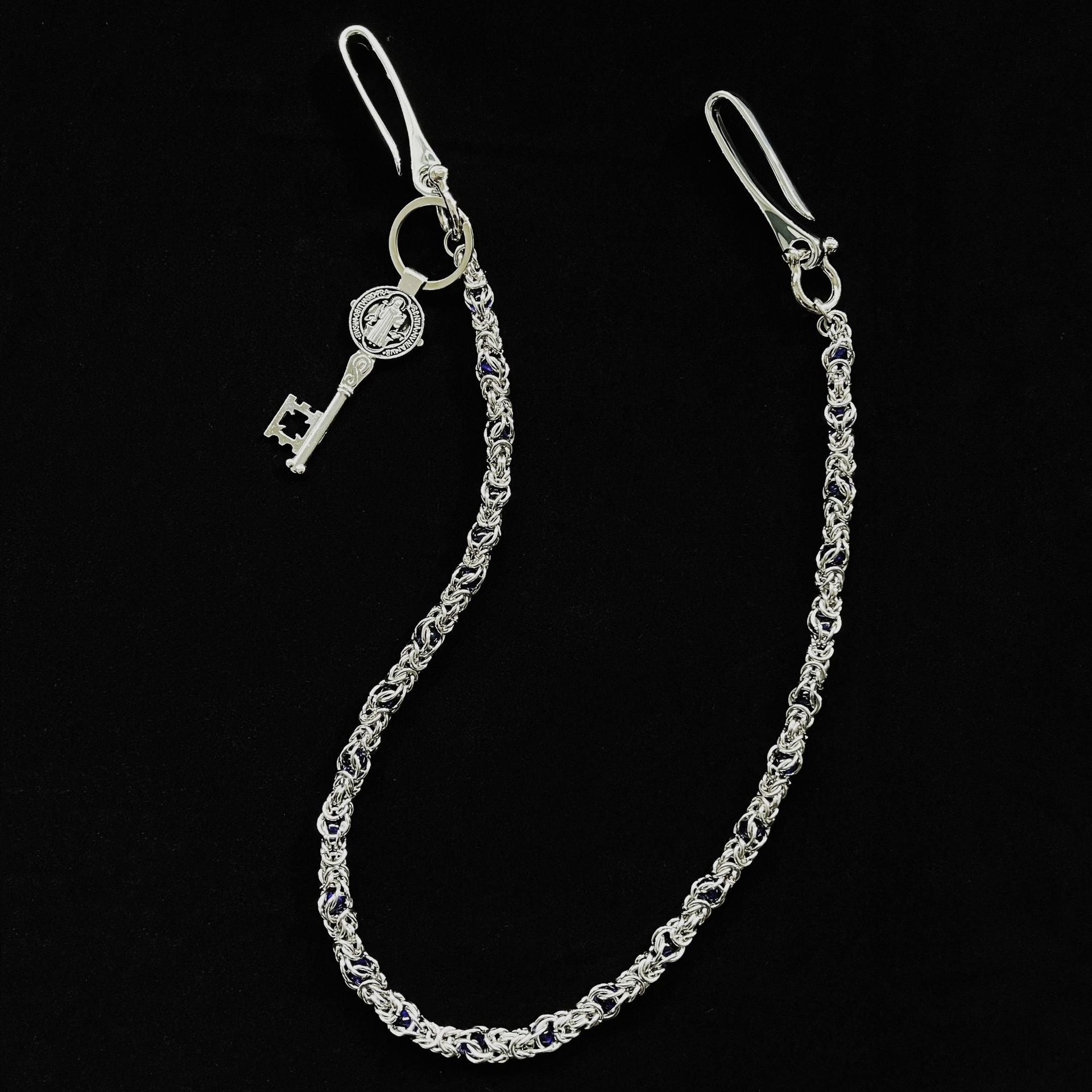 Purple-Dragon Bone Bead Pants Chain