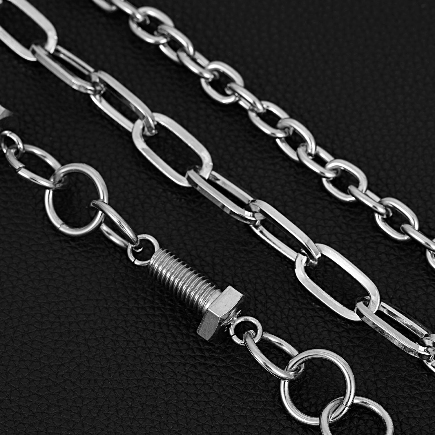 Personalized screw metal trouser chain