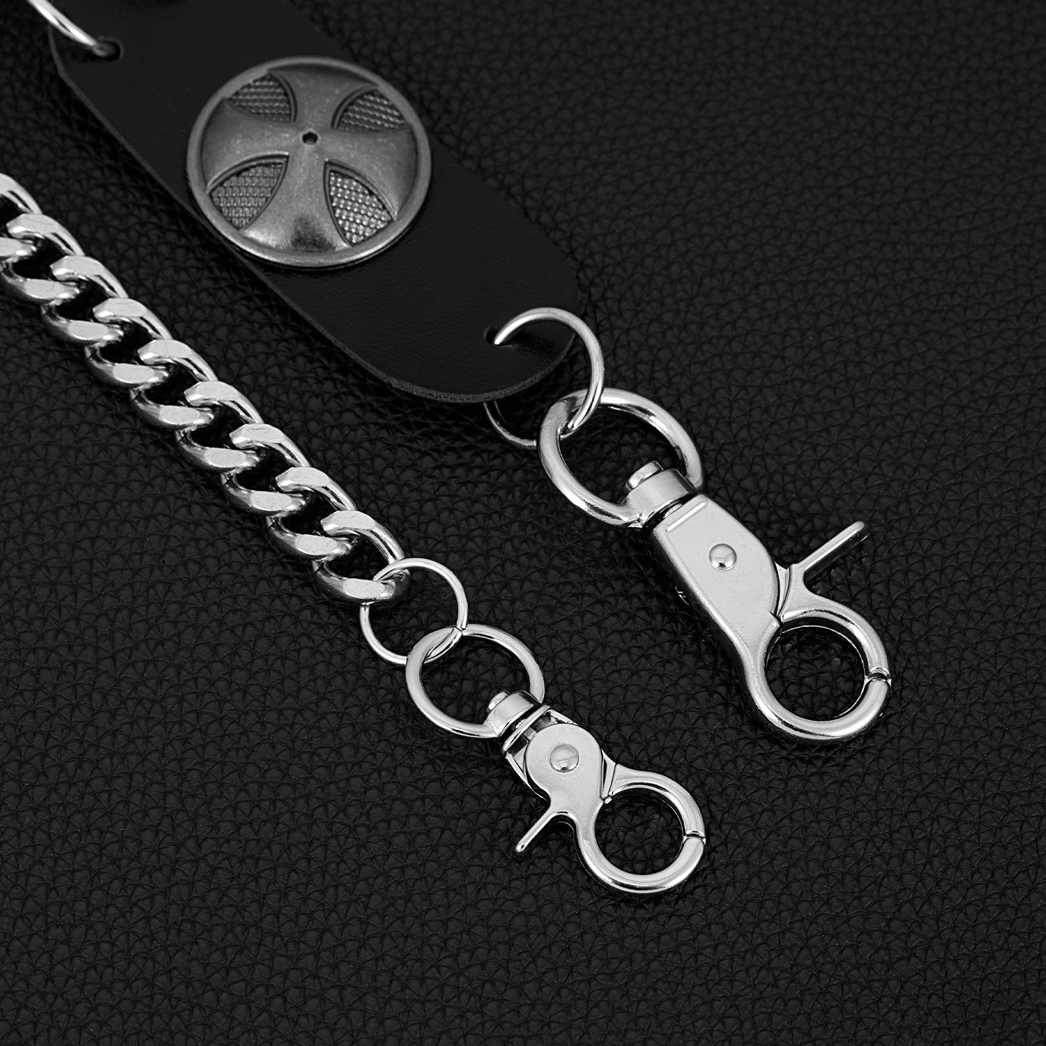 Hip-hop double-layer skull cross single-layer trouser chain