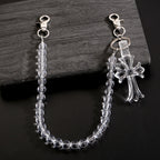 White crystal unique design trouser chain