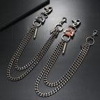 Double gun bullet design metal pants chain
