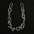 Metal Number Series Pants Chain