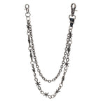 American style double-layer black trouser chain