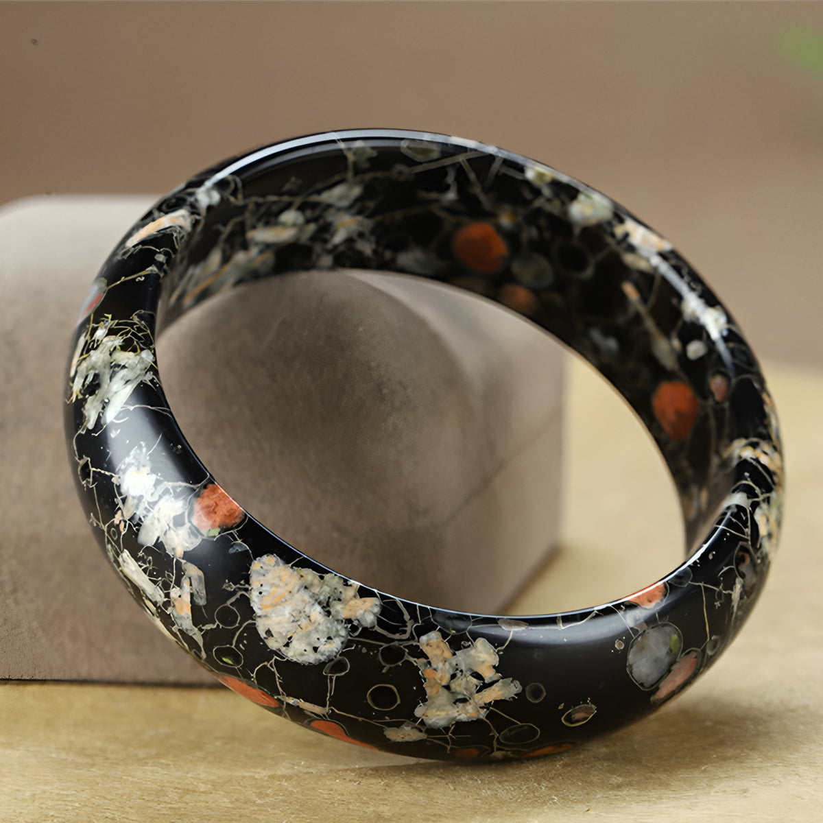 Natural Plum Blossom Jade Bracelet