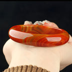 Natural red agate wine red jade bracelet