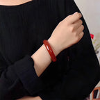 ■Luck and Health■Natural Jade Bracelet Chalcedony RedJade Bracelet