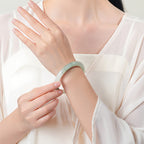 Natural Jade Bracelet White Green Charm Bracelet