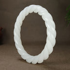 Classical Wrap Design White Jade Bracelet