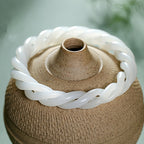 Classical Wrap Design White Jade Bracelet 02