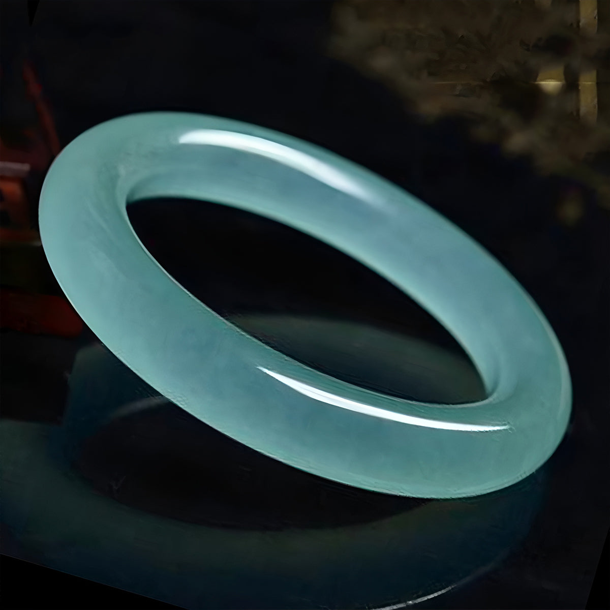 Natural Jade Bracelet Classic Ice Blue Jade Bracelet