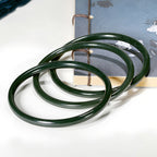 Natural Hetian green jade bracelet