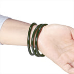 Natural Hetian green jade bracelet