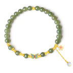 S925 silver Hetian jade butterfly jade bracelet£¨elastic cord£©