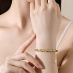 S925 silver Hetian jade butterfly jade bracelet£¨elastic cord£©