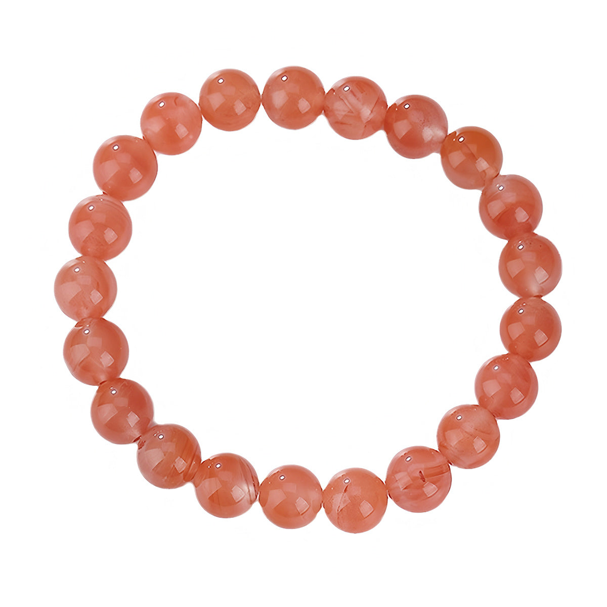 Natural pink jade beaded bracelet