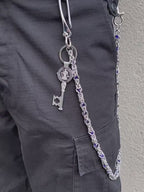 Purple-Dragon Bone Bead Pants Chain