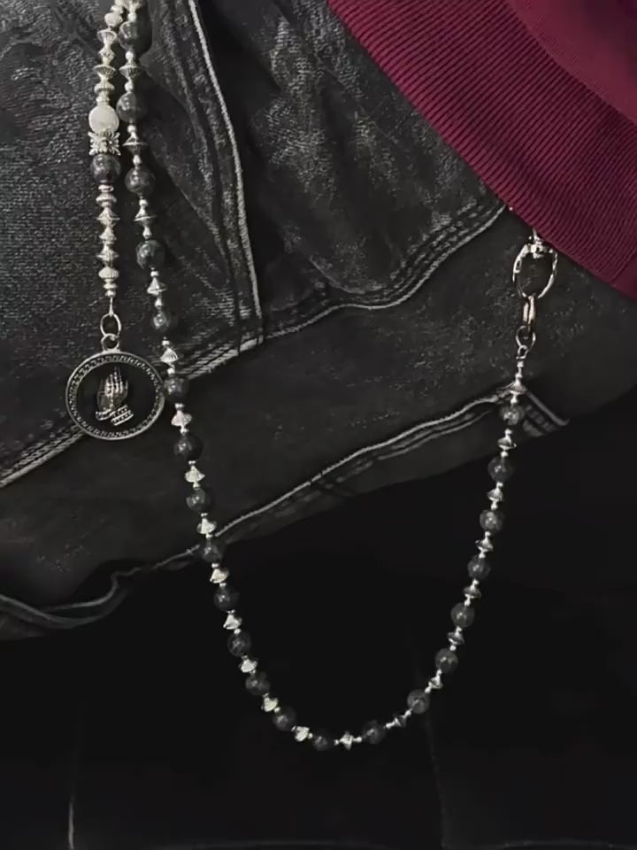 Volcanic stone unique creative accessories pants chain