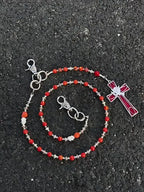 Red Snake and Peace Dove Cross Pants Chain