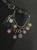 Original multi-color chip double-layer stitching trouser chain