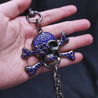 Big bone skull double punk pants chain