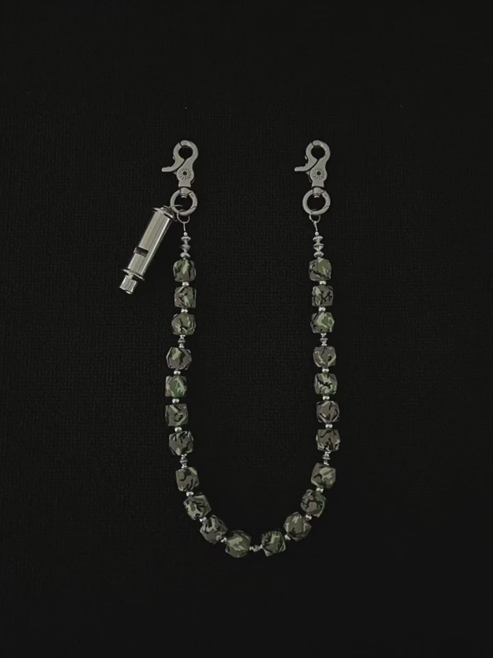 Silicone camouflage whistle pants chain