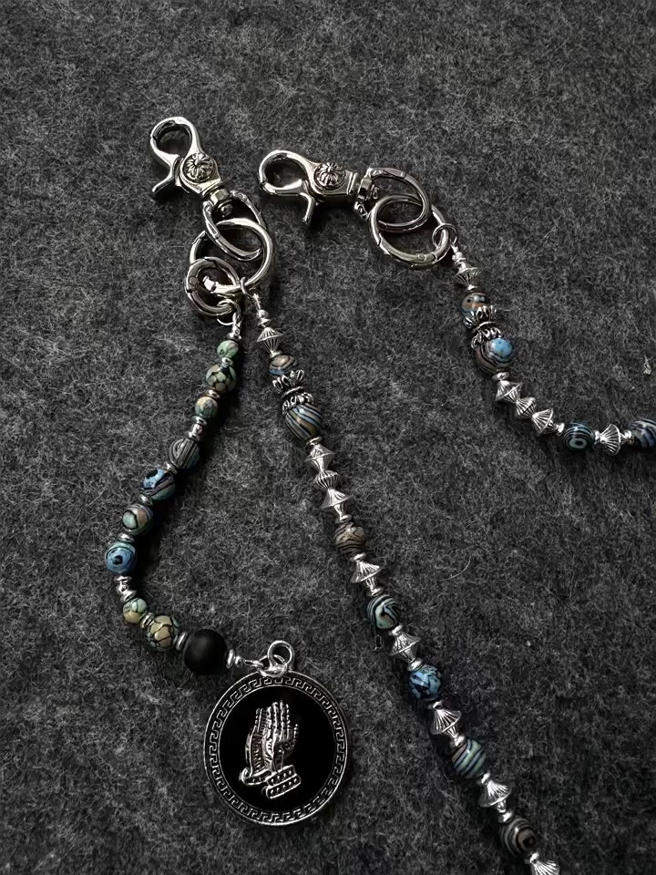 Volcanic stone unique creative accessories pants chain