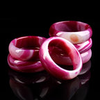 Natural Agate Stone Widened Purple Jade Bracelet