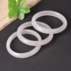 Natural Jade Bracelet White Moonlight Agate Stone White Jade Bracelet