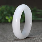 Natural Grade A Xinjiang white jade bracelet
