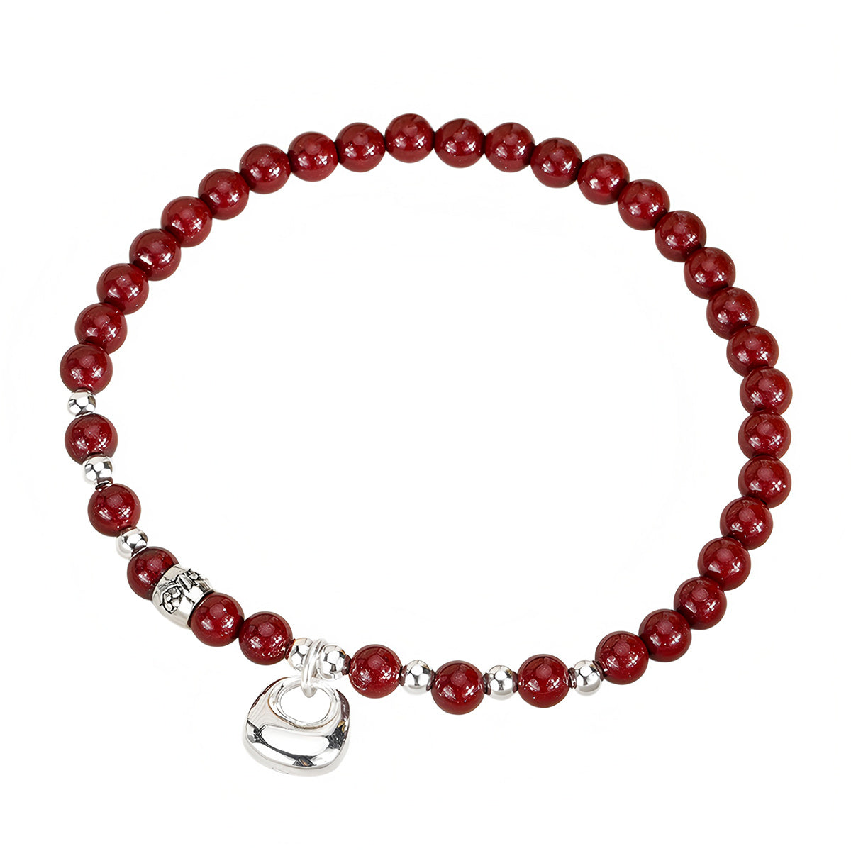 Natural purple gold sand peace buckle women's beaded bracelet£¨Bead width 4.2mm£©