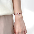 Natural purple gold sand peace buckle women's beaded bracelet£¨Bead width 4.2mm£©